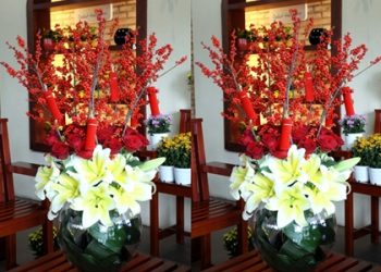 Cách cắm hoa ly ngày Tết cho phòng khách thêm đẹp nên biết