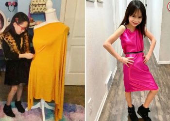 Bé gái 9 tuổi “đốn tim” mọi người bằng tài năng thiết kế thời trang
