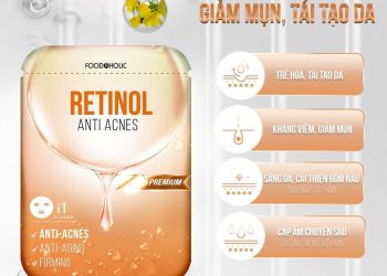 Review mặt nạ Foodaholic Retinol Anti Acnes Mask: giá hạt dẻ – chất lượng tốt