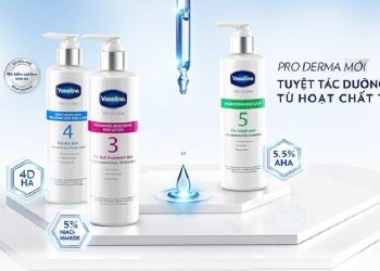 Review sữa dưỡng thể Vaseline Pro Derma: “đặc trị” cho da body thêm sáng mịn