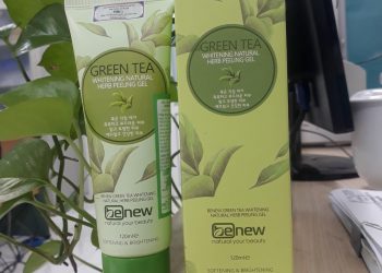 Review tẩy da chết Benew Green Tea Whitening Natural Herb Peeling Gel