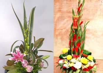 Các kiểu cắm hoa để bàn ngày Tết giúp rước tài lộc vào nhà