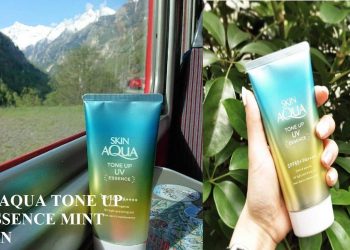 Review kem chống nắng hiệu chỉnh màu da Skin Aqua Tone Up UV Essence SPF50+ PA++++ Mint Green