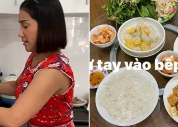 “Bà mối” Cát Tường đảm đang làm cả mâm cơm và mồi nhậu hấp dẫn