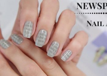 Hướng dẫn cách tạo họa tiết giấy báo cho móng tay cực đơn giản