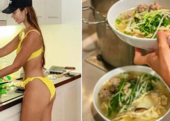 Người đẹp từng mặc bikini vào bếp khoe bữa tối chuẩn Hà Nội cho chồng, liền được dân mạng khen nức nở