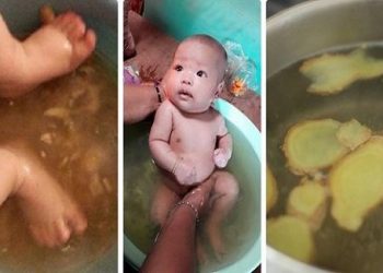 Mẹ siêng tắm nước gừng cho trẻ nhỏ cách này, da dẻ mướt mát, trắng hồng còn chữa được trăm bệnh