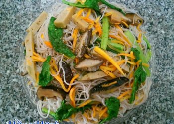 Bún Gạo Lứt Xào Thập Cẩm Chay