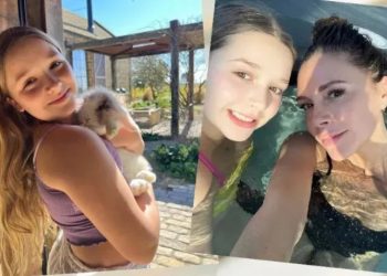 Con gái Victoria Beckham 10 tuổi đã biết dưỡng da