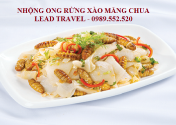 Bản Lác Mai Châu có gì ? Nhộng ong xào măng chua ngon tuyệt