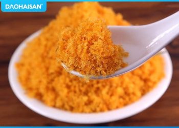 Cách làm chà bông cá hồi cho bé ăn dặm
