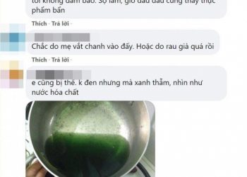 Nước luộc rau muống chuyển màu xanh đen có ăn được không?