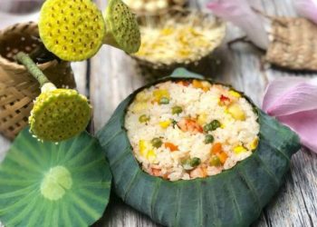 Tinh tế cơm hấp lá sen xứ Huế – Cách làm cơm hấp lá Sen Xứ Huế ngon khó cưỡng.