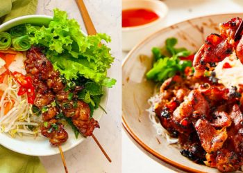 Cách làm bún trộn thịt nướng ngon mê ly bằng nồi chiên không dầu vừa nhanh vừa dễ