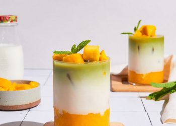 Công thức pha chế Mango Iced Matcha Latte