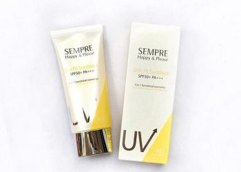 Review kem chống nắng Sempre Happy & Please Skin Fit Sunblock: nâng tone, kiềm dầu ổn định