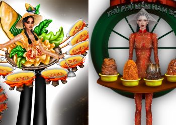 Mắm, bánh xèo… thành thiết kế trang phục văn hoá dân tộc