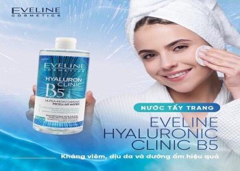 Review nước tẩy trang Eveline Hyaluron Clinic B5 – sạch sâu cho mọi làn da