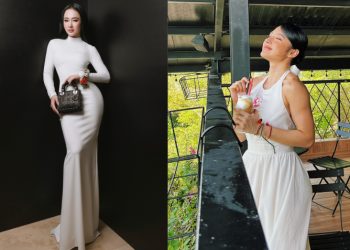 Diễn viên Angela Phương Trinh giấu thân hình cơ bắp trong váy kín đáo