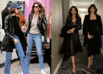 Mẹ con siêu mẫu Cindy Crawford thích mặc đồ đôi, nhìn như chị em