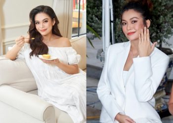 Thời trang giấu bụng bầu khéo léo của Mâu Thuỷ