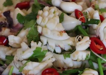 Mực tươi trộn chua ngọt giòn ngon miệng, dễ làm, dễ ăn, rất dễ ghiền