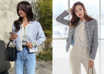 Diện áo khoác vải tweed điệu đà vào mùa xuân