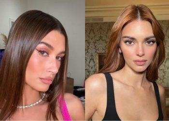 Hailey Bieber, Kendall Jenner lăng xê tóc nhuộm nâu ánh vàng quyến rũ