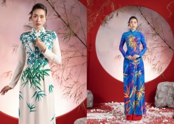 Hoa hậu Ban Mai diện áo dài ”tre” đón tết Quý Mão