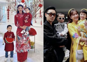 Áo dài du xuân của các nhóc tỳ nhà sao Việt