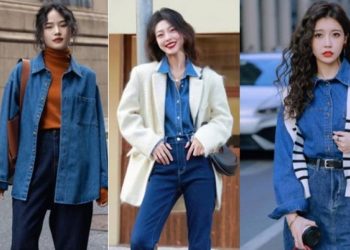 Biến tấu áo sơ mi denim từ cá tính đến “sang chảnh”