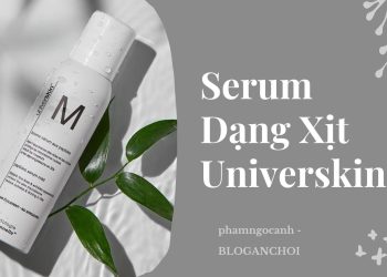 Review serum phục hồi da Universkin M: tia xịt phun sương nano siêu mịn làm dịu và mượt mà tức thì